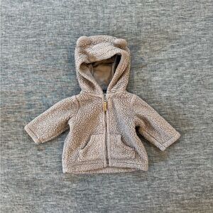 Carter’s fuzzy bear hooded jacket